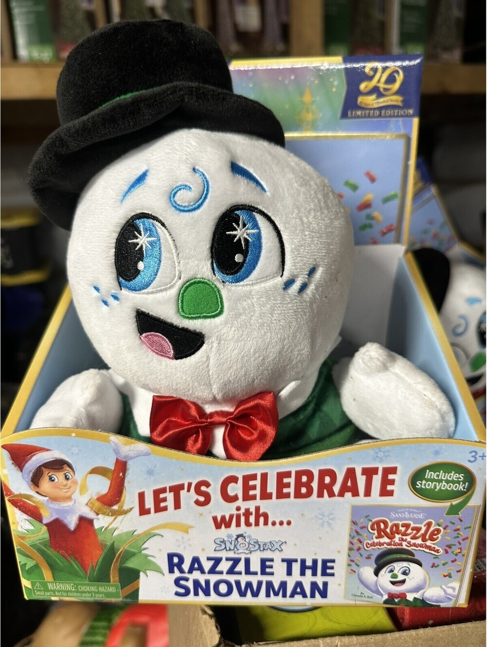 Elf on the Shelf RAZZLE THE SNOWMAN Plush and book - NIB